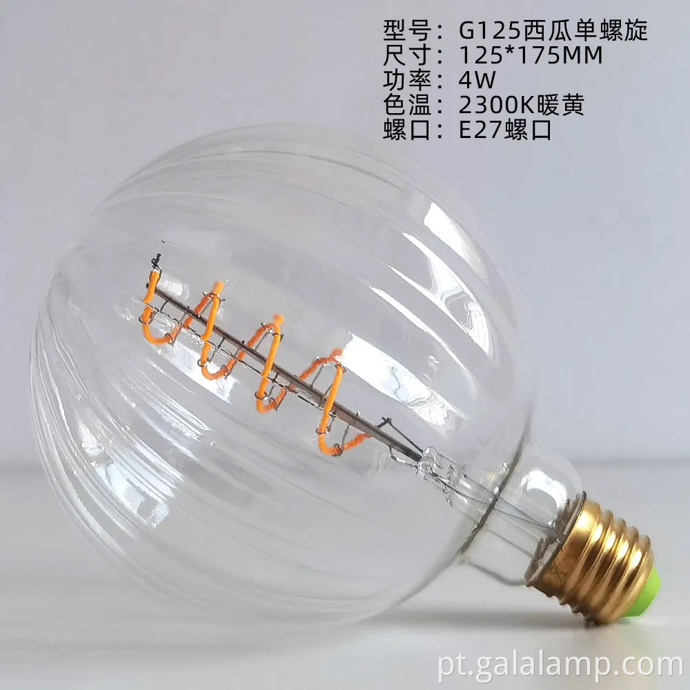 Lâmpada decorativa de filamento de led de formato de grande forma de círculo